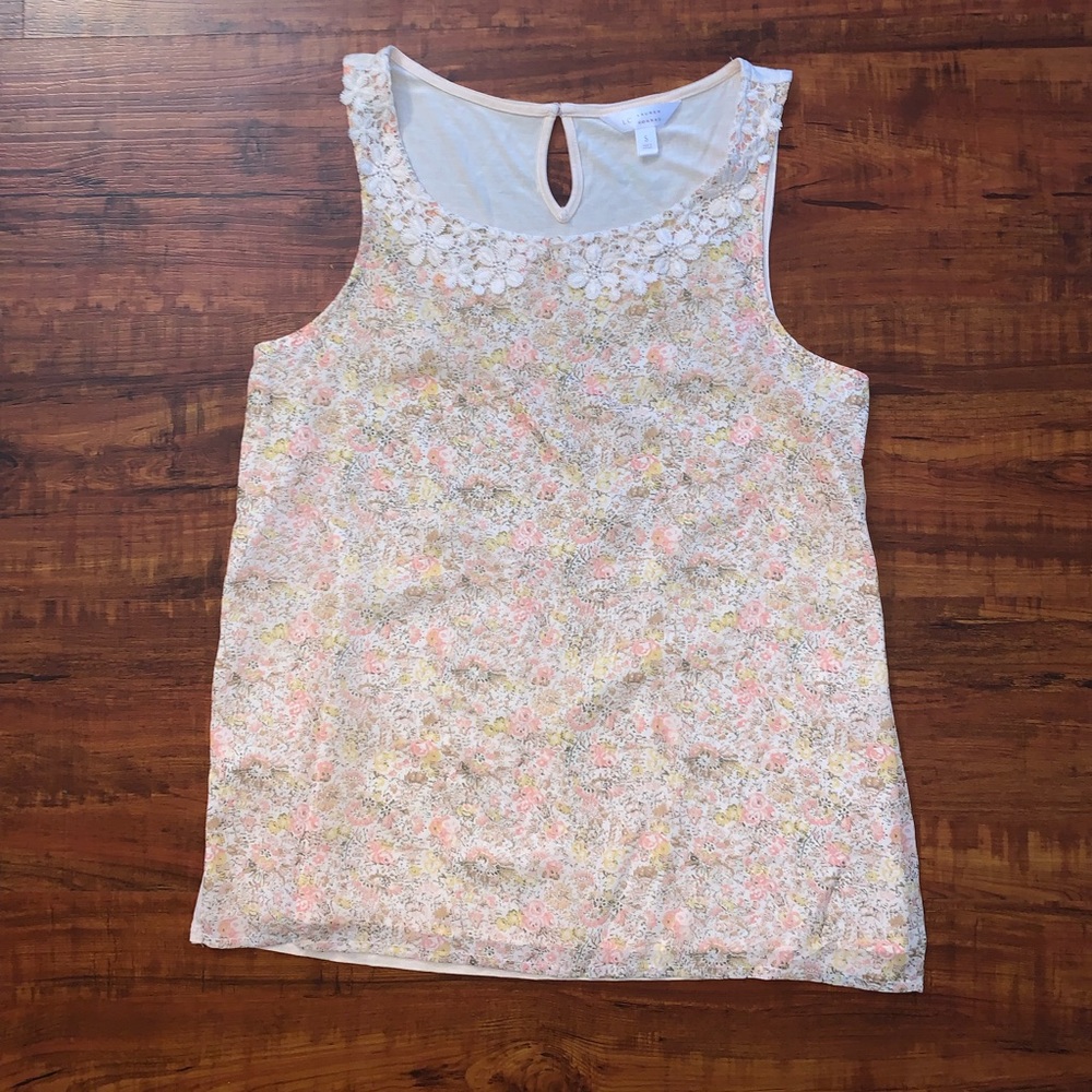 LC Lauren Conrad floral tank